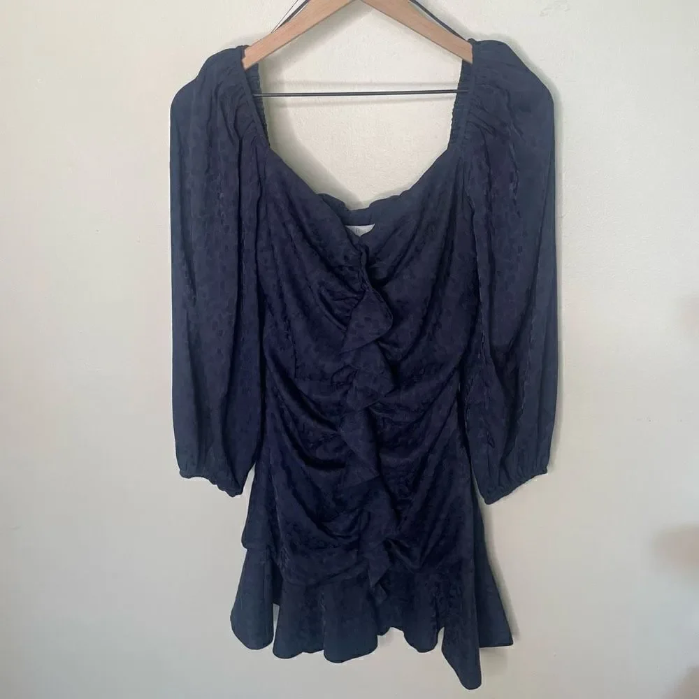 Astr Front Ruffle Mini Dress